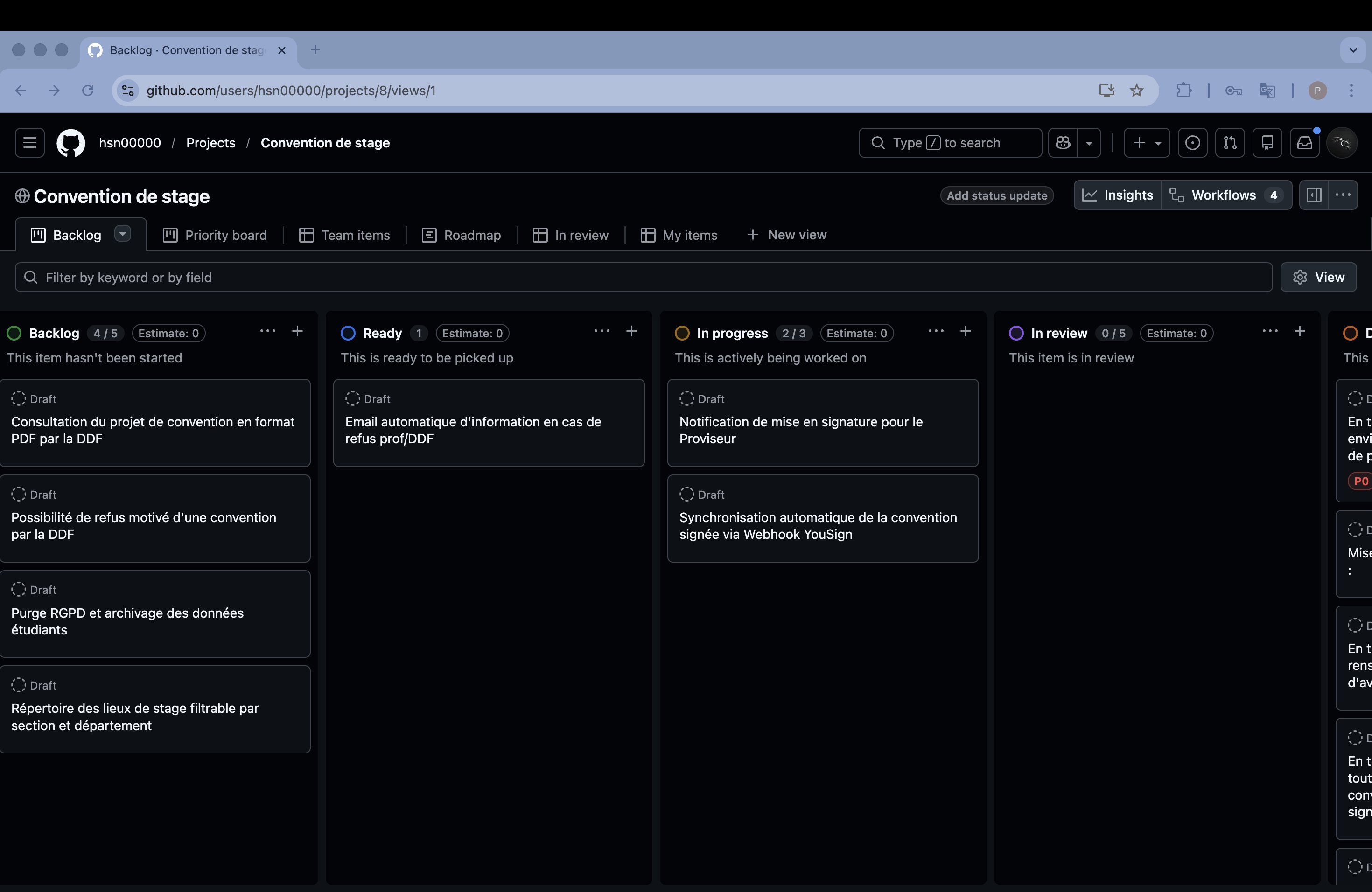 GitHub Projects — Conventio