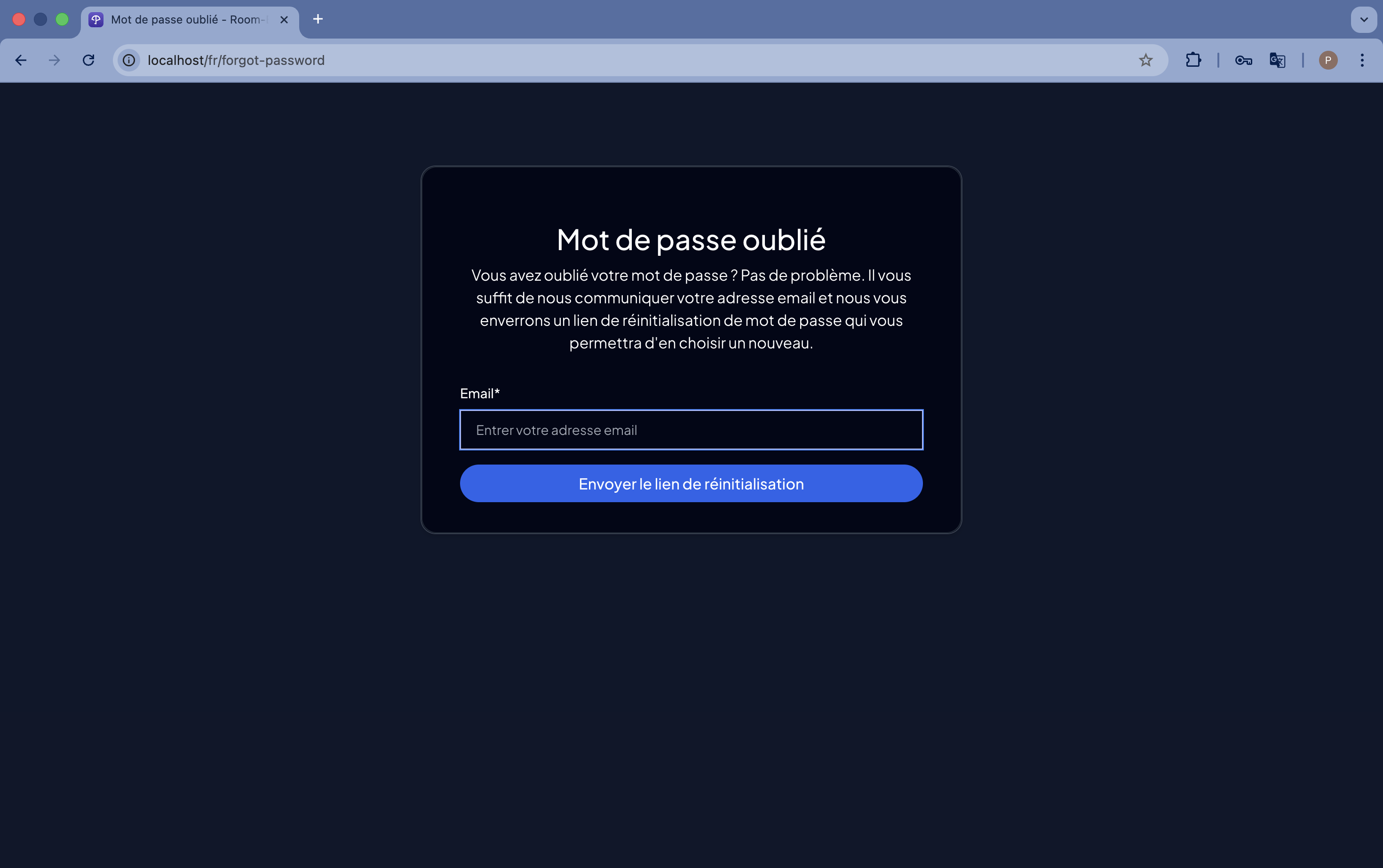 Mot de passe oublié